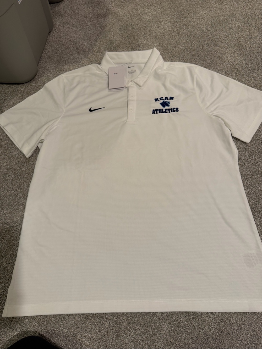 Nike White Kean Athletics Men's Polo Shirt